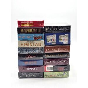 Lot of 15 French Movie VHS‎ Tapes Drama Action Thriller | New Sealed | Français